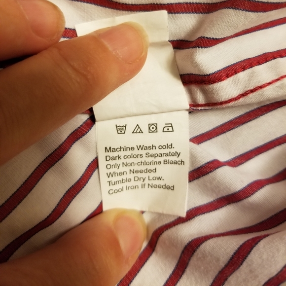 Chaps Long Sleeve Striped Button Down Size L EUC - Picture 5 of 5